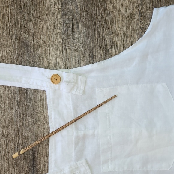 NWT! Mate the Label Maya Linen Overalls - White - Picture 11 of 15